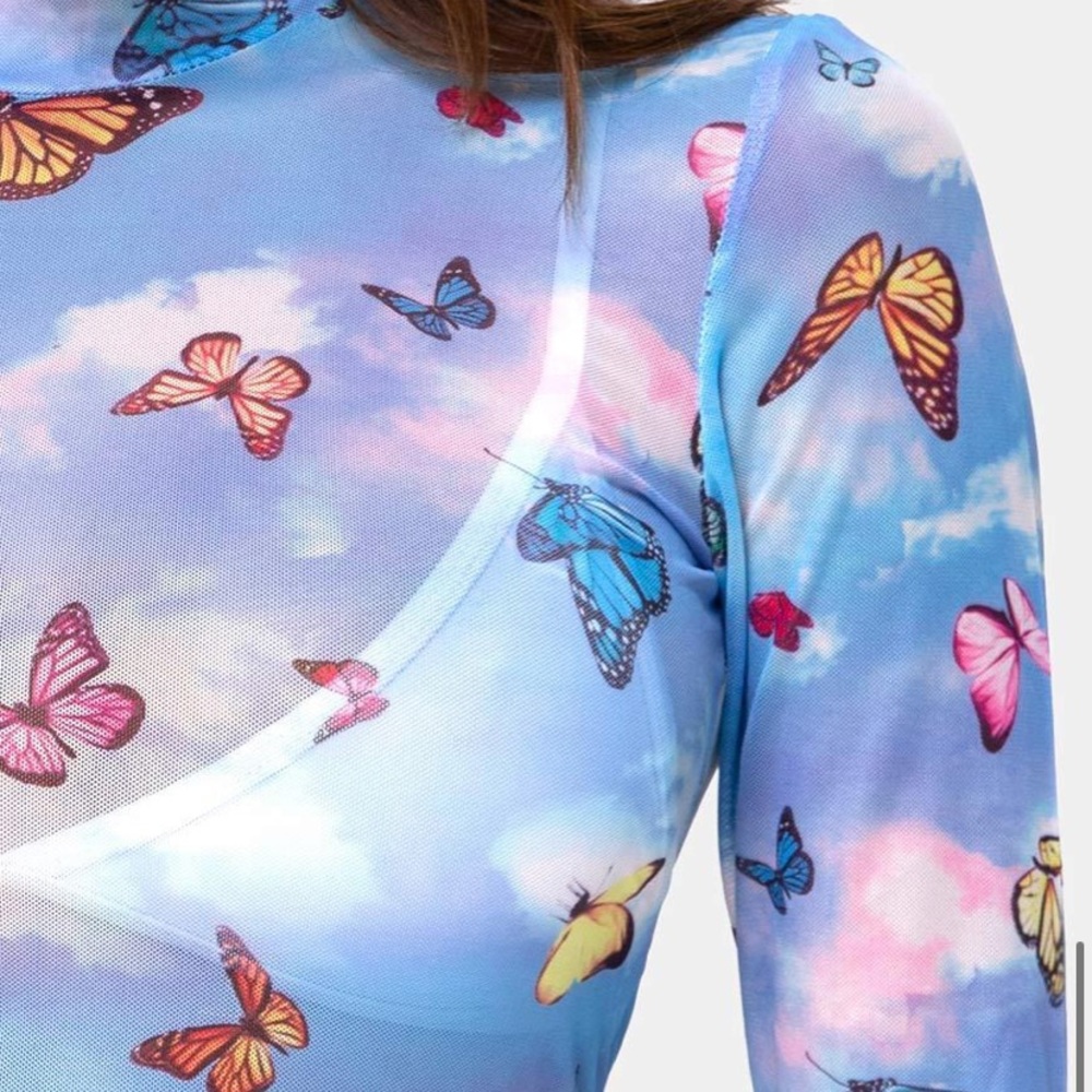 NWT MOTEL butterfly mesh set